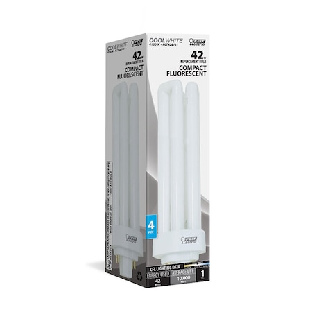 Feit Electric Feit 42 W PL 1.8 in. D X 6.59 in. L CFL Bulb Cool White Specialty 4100 K 1 pk PLT42E/41